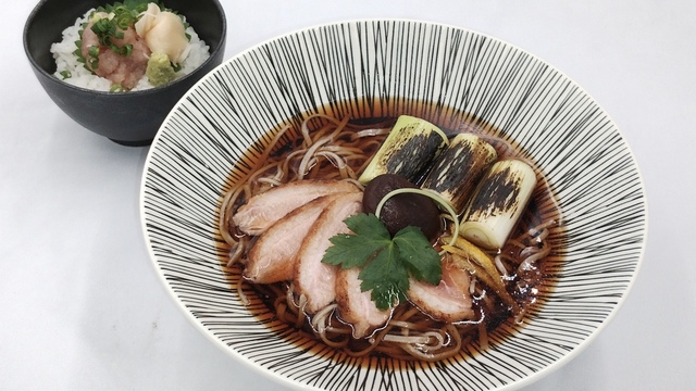 鴨蕎麦とミニネギトロ丼